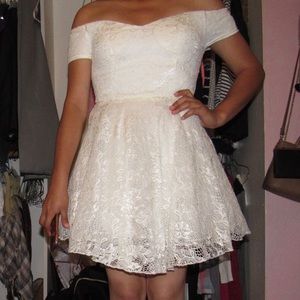 White off the shoulder dress